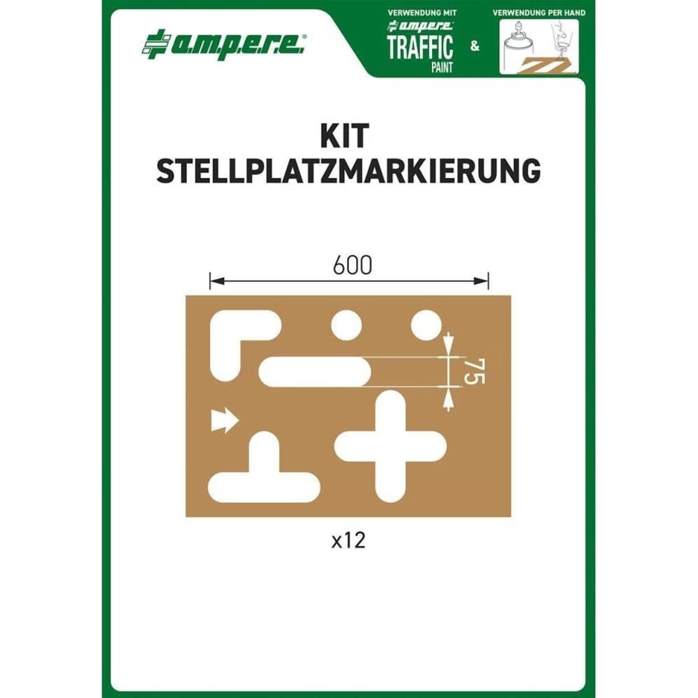 A.M.P.E.R.E. Sjabloonset parkeerplaatsmarkering Product afbeelding: A.M.P.E.R.E. Sjabloonset parkeerplaatsmarkering