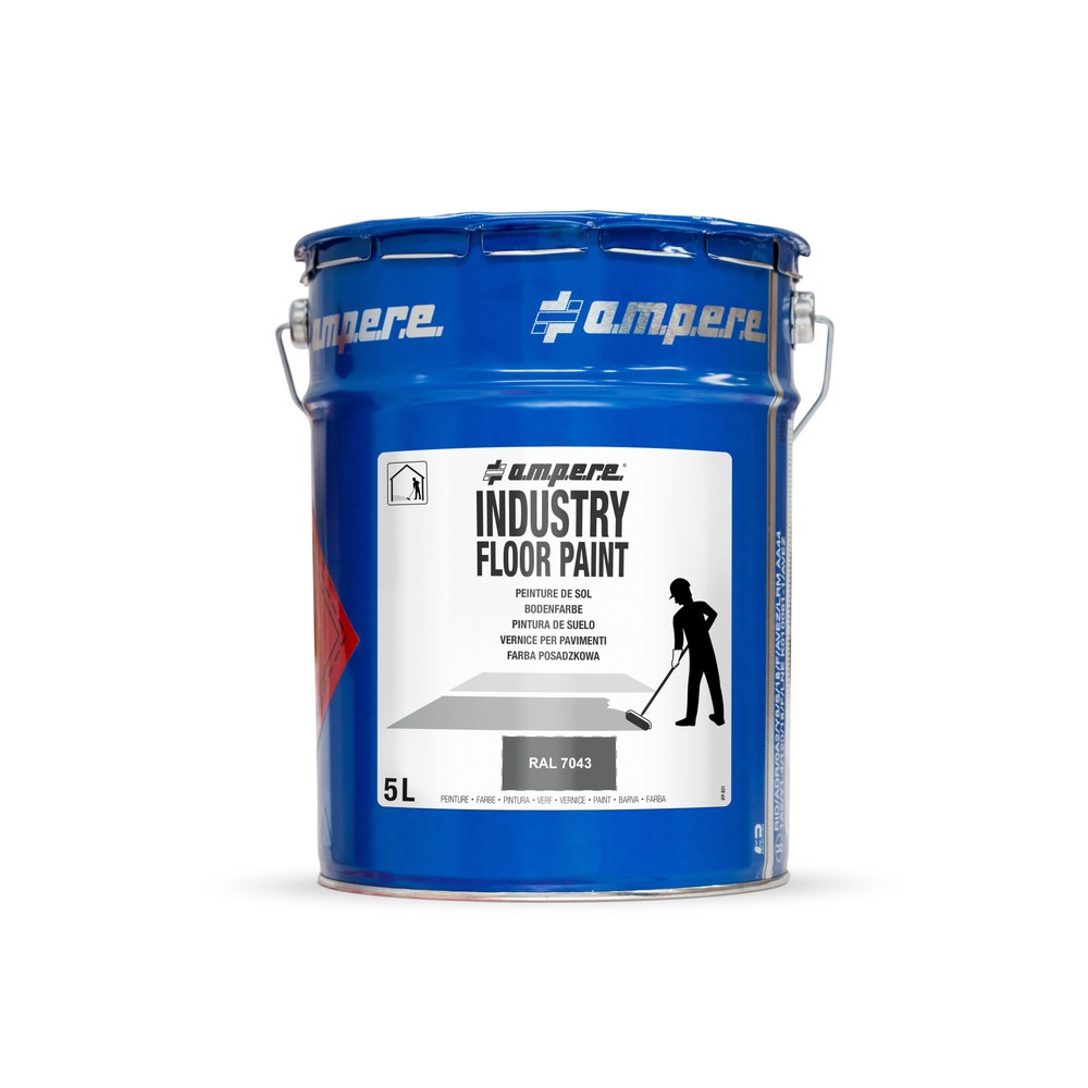 Produktabbildung Nr. 1: A.M.P.E.R.E. Vloermarkeringsverf Traffic Floor Paint, 5 l, grijs