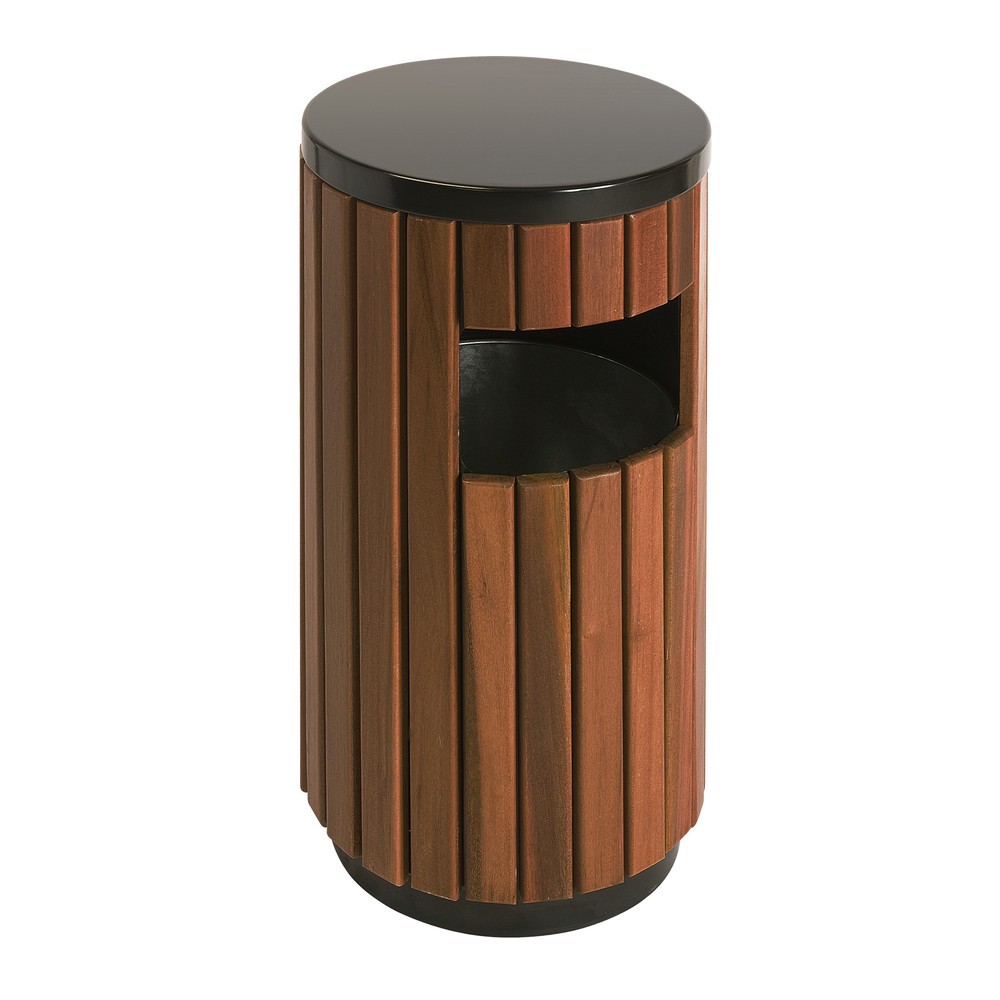 Produktabbildung Nr. 1: Poubelle aspect bois, pour l’extérieur, 33 litres