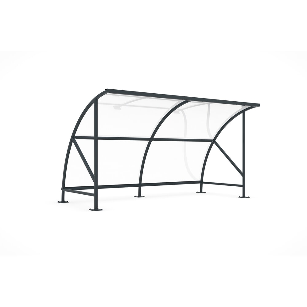 Auvent pivotant en Structure cintrée, largeur 4,080 mm, gris anthracite RAL 7016 Illustration du produit: Auvent pivotant en Structure cintrée, largeur 4,080 mm, gris anthracite RAL 7016