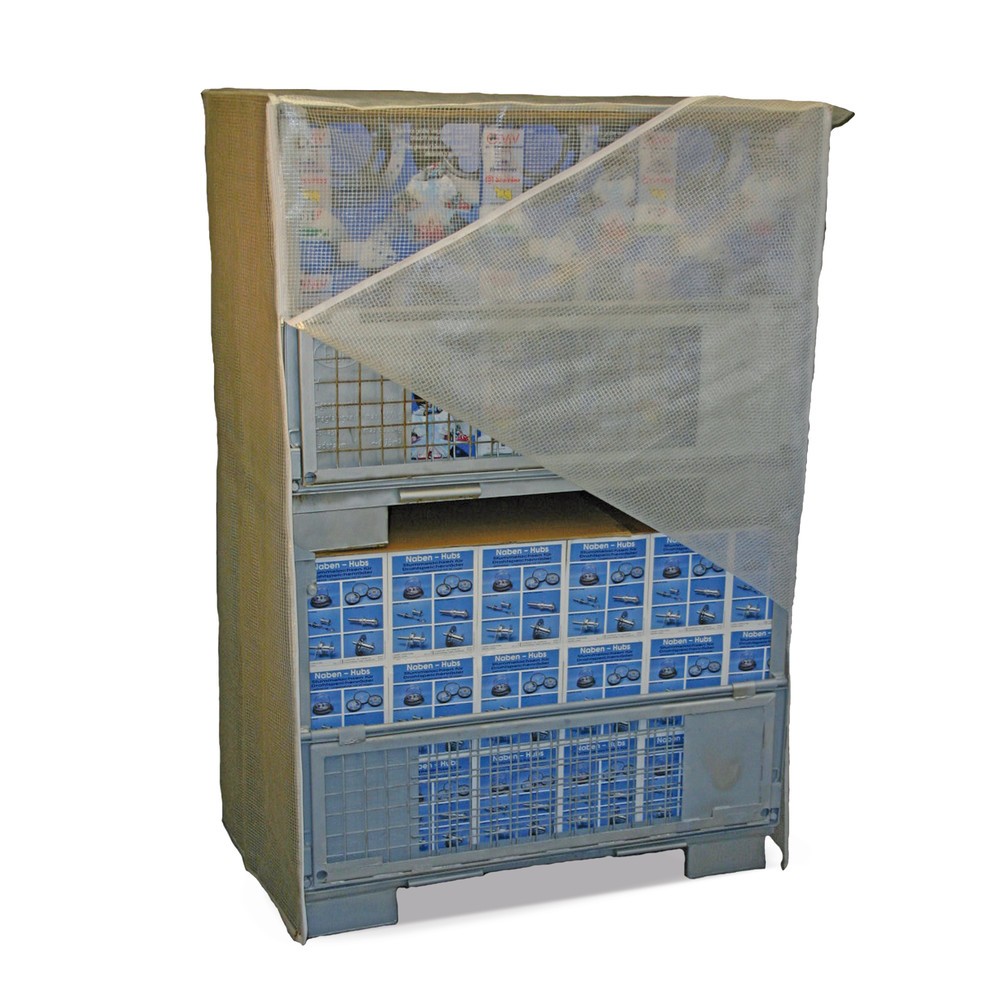 Produktabbildung Nr. 1: Afdekhoes met zoom en ogen, h x b x d 1.930 x 1.250 x 850 mm, transparant, ritssluiting