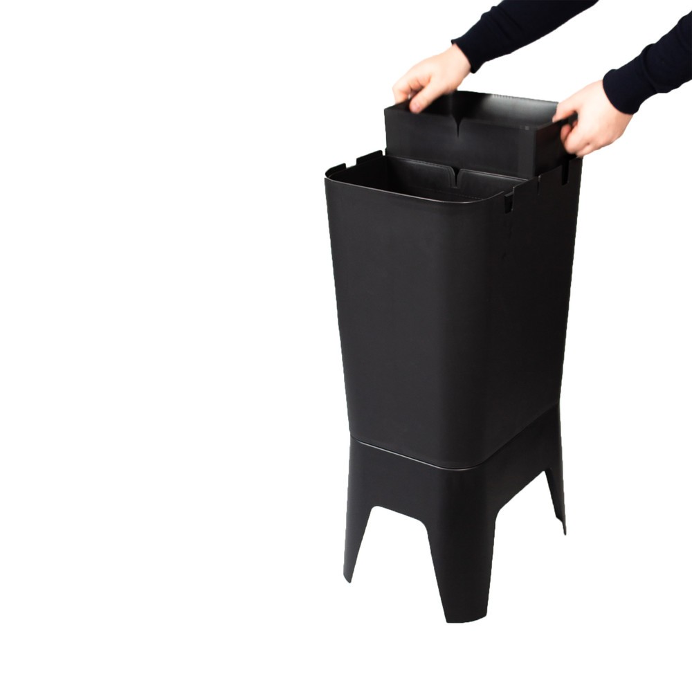 Produktabbildung Nr. 4: Afvalbak BON TON Circubin, van 100% gerecycled polypropyleen, 2 x 20 liter, open, antraciet