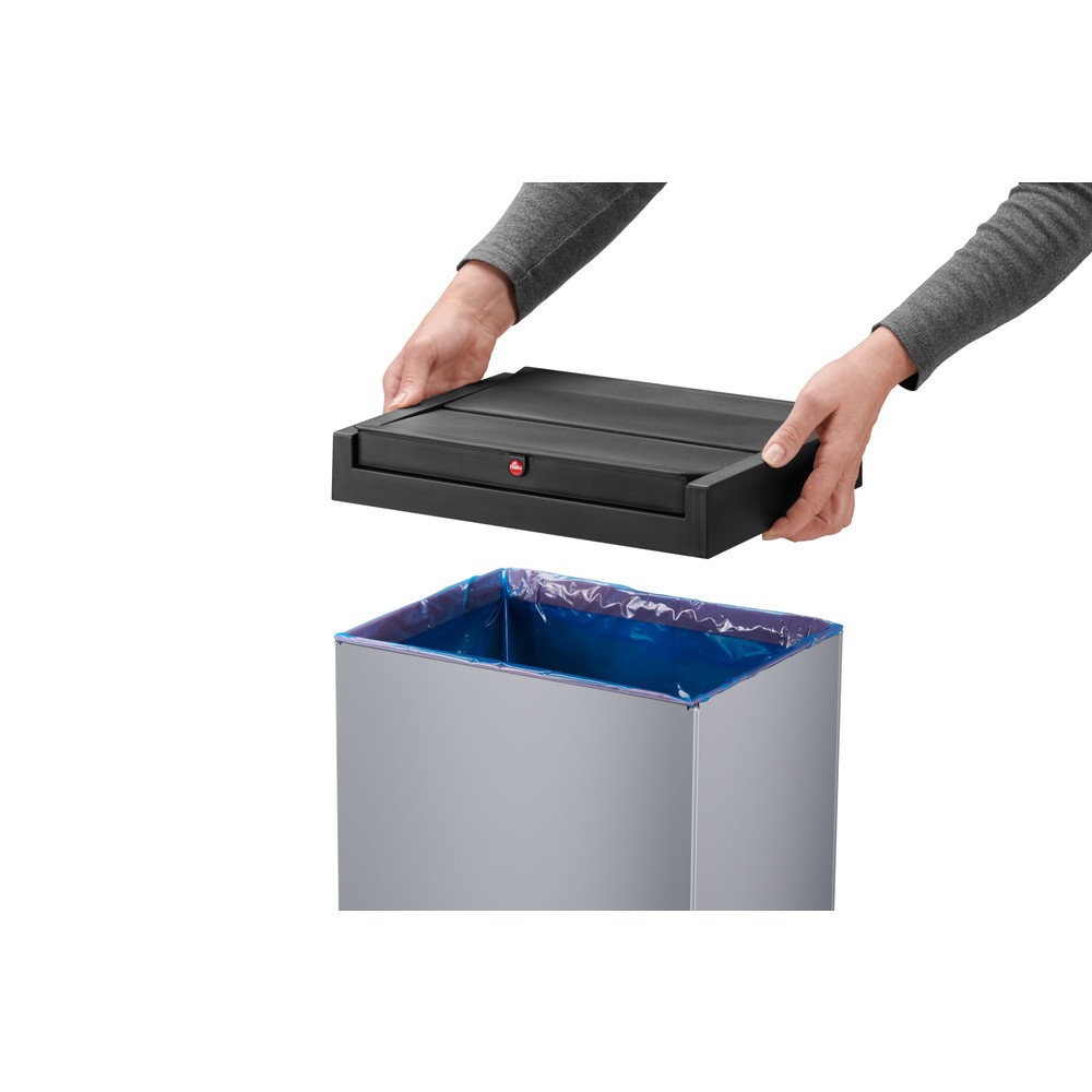 Produktabbildung Nr. 2: Afvalbak Hailo® Big-Box Swing, 60 liter, zilverkleurig