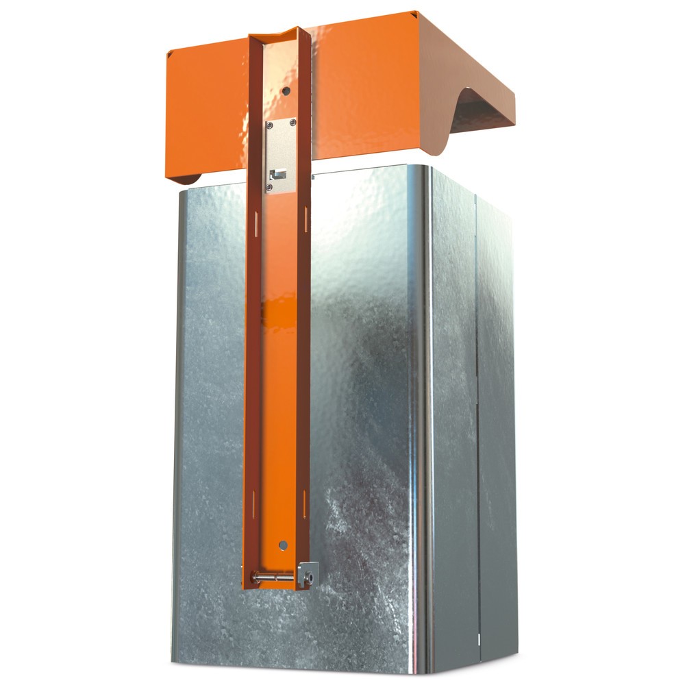 Produktabbildung Nr. 2: RENNER Afvalbak met beschermkap en asbak, plaatstaal, 50 liter, hoogte 710 mm, wandmontage