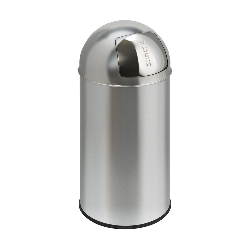 Produktabbildung Nr. 1: Afvalbak Push, zelfsluitende klep, 40 liter, roestvrij staal