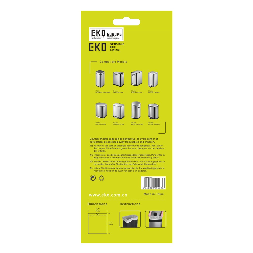 Productafbeelding nr. 3: Afvalzakken EKO, wit, 21 liter, 420 stuks/VE