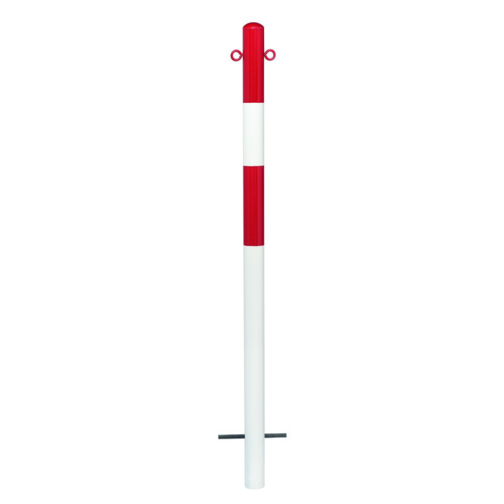 Produktabbildung Nr. 1: Afzetpaal MORION, vast, ronde buis Ø 60 mm, met kunststof coating, voor verankeren in beton, 2 kettingogen