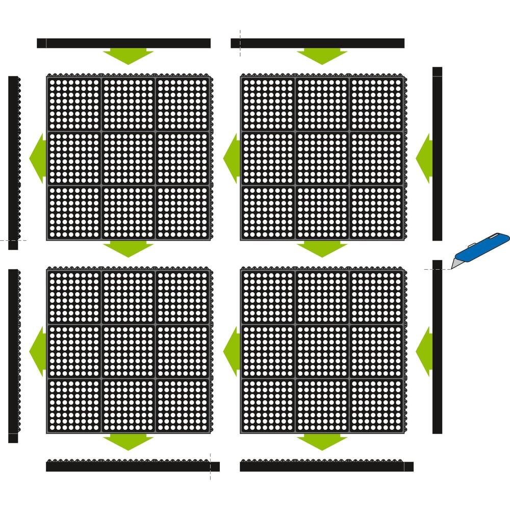Productafbeelding nr. 7: Antivermoeidheidsmat Yoga Octa Basic, honingraatprofiel, bxd 900 x 900 mm