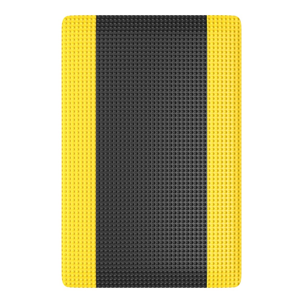 Produktabbildung Nr. 2: Antivermoeidheidsmat van PVC, rug van microcelvinyl, bxd 600 x 910 mm, zwart/geel