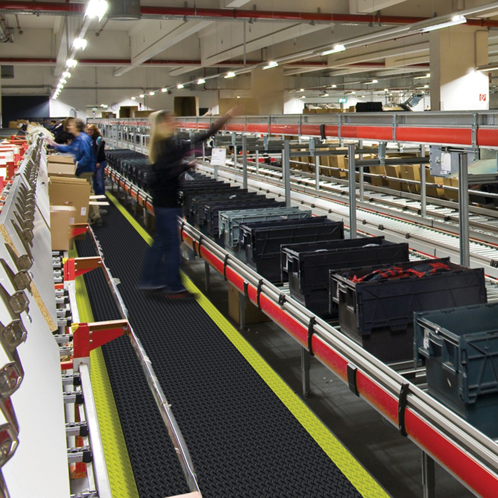 Produktabbildung Nr. 2: Antivermoeidheidsmat voor industrie en ambacht, str.m x 600 mm, zwart/geel