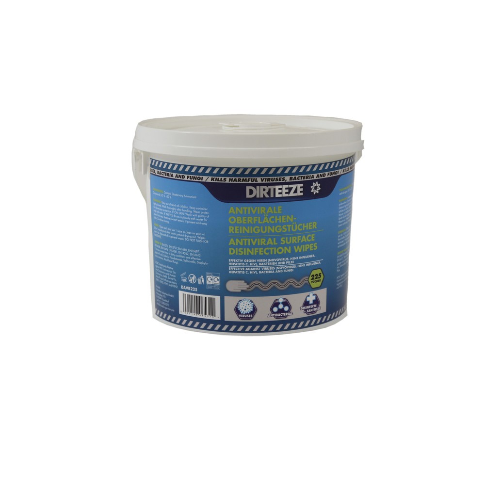 Product afbeelding: Antivirale doekjes, emmer met 225 doekjes