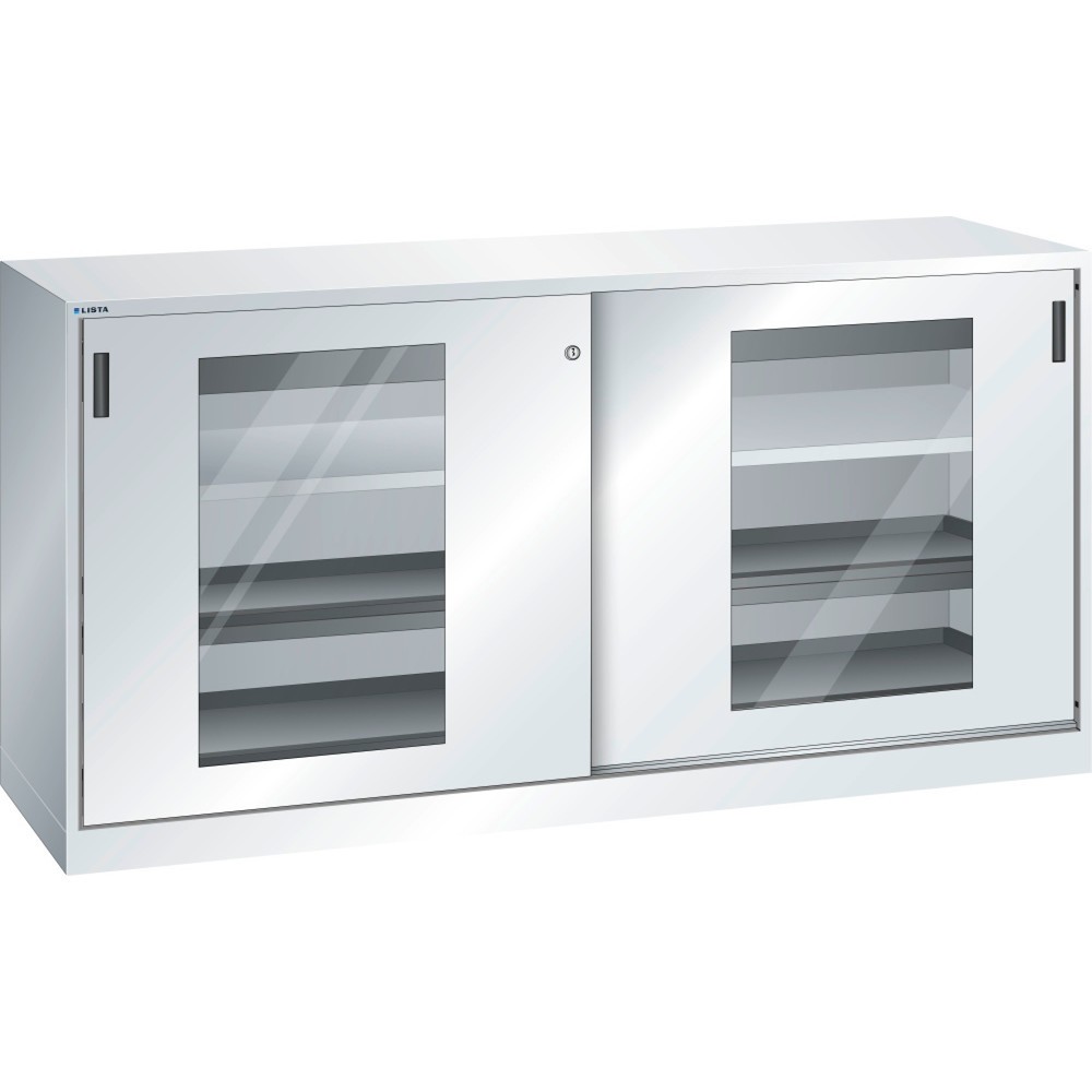 Illustration du produit: Armoire à outils LISTA, (lxPxH) 2 000x580x1 000 mm, 4 étagères coulissantes, 2 tiroirs, gris clair