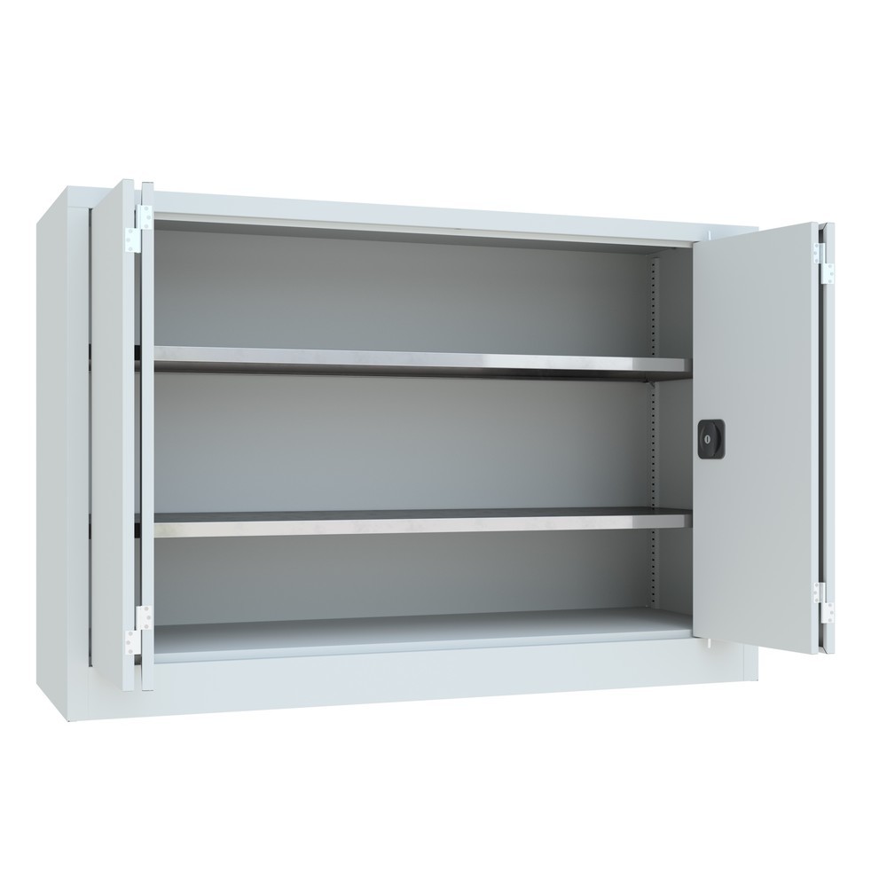 Produktabbildung Nr. 5: Armoire à porte repliable PAVOY avec 2 tablettes, H x l x P 1 000 x 1 500 x 500 mm, gris clair, gris clair