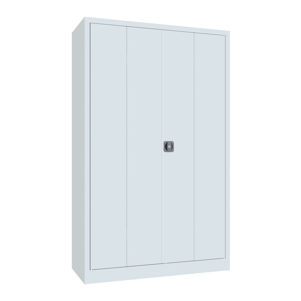 N° de l'image du produit 1 : Armoire à porte repliable PAVOY avec 4 tablettes, H x l x P 1 950 x 1 200 x 500 mm, gris clair, gris clair