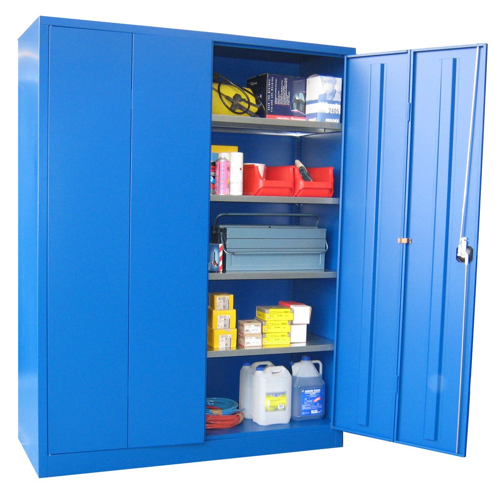 Produktabbildung Nr. 2: Armoire à porte repliable PAVOY avec 4 tablettes, H x l x P 1 950 x 1 500 x 600 mm, gris anthracite, gris clair