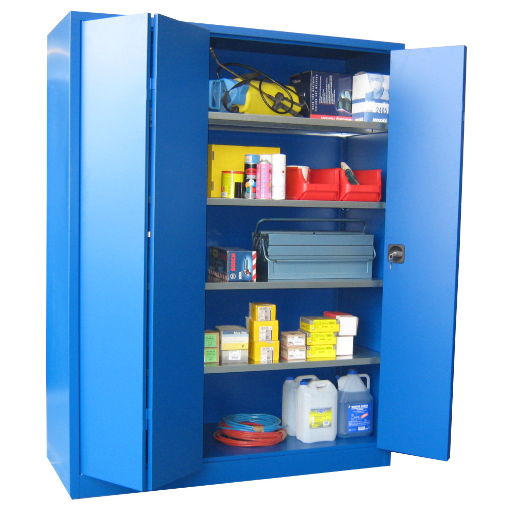 Produktabbildung Nr. 3: Armoire à porte repliable PAVOY avec 4 tablettes, H x l x P 1 950 x 1 500 x 600 mm, gris anthracite, gris clair