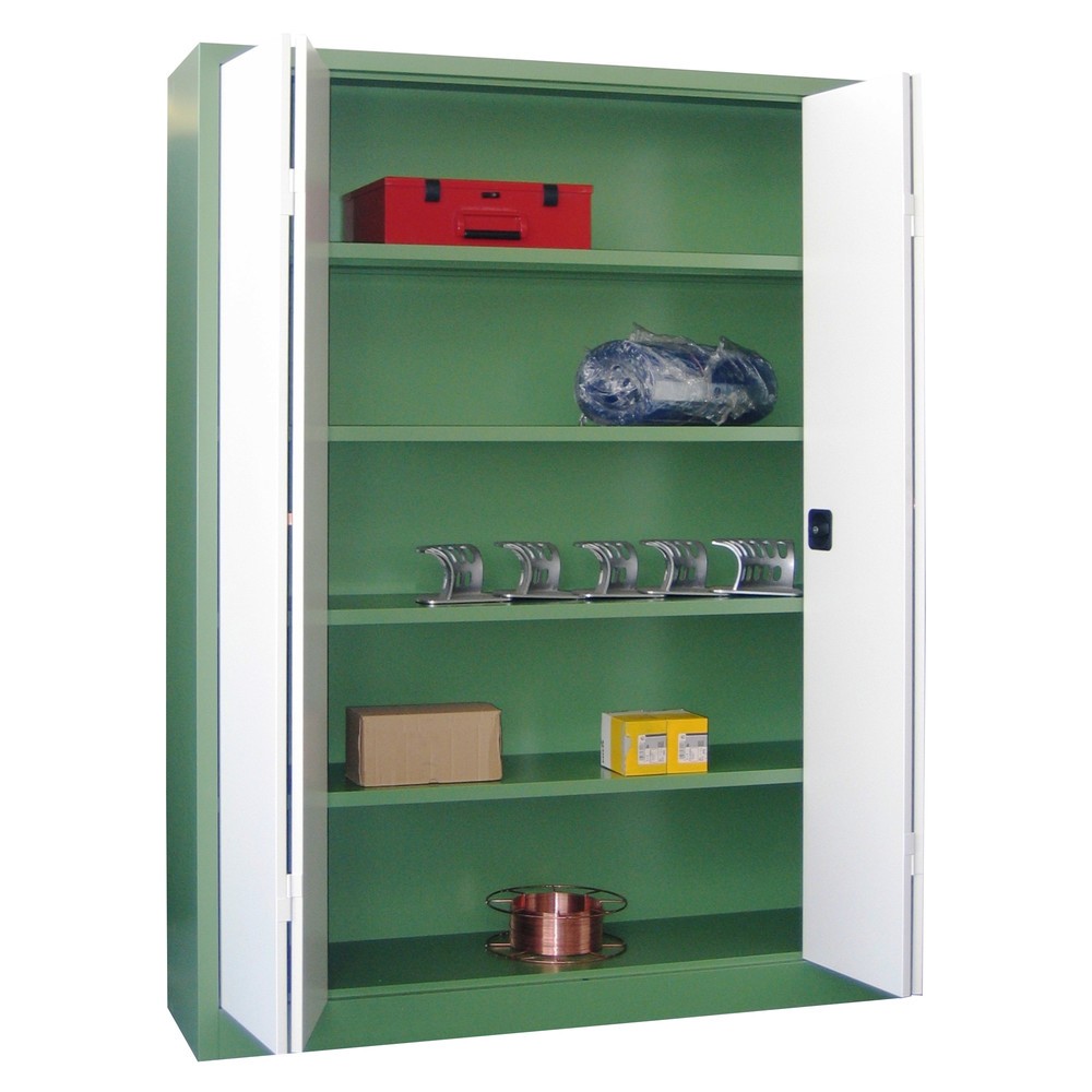 Produktabbildung Nr. 7: Armoire à porte repliable PAVOY avec 4 tablettes, H x l x P 1 950 x 1 500 x 600 mm, gris anthracite, gris clair