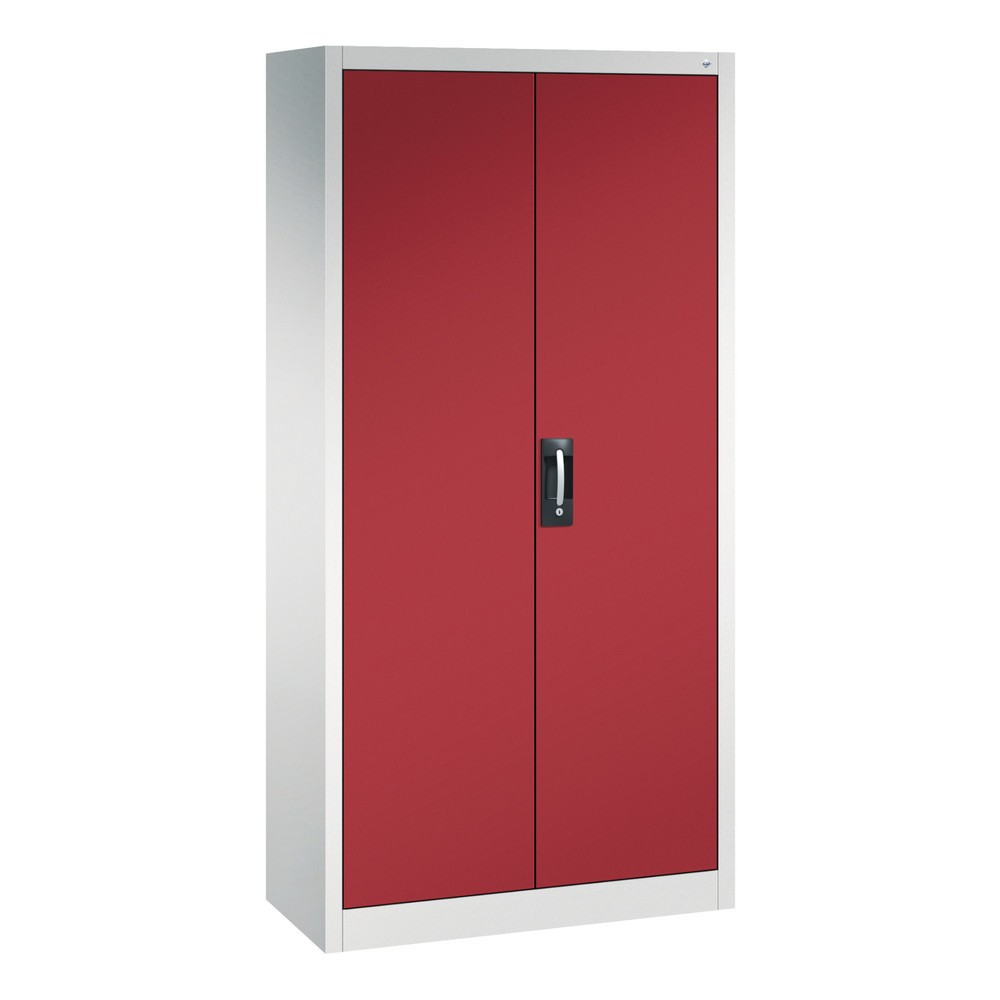 Produktabbildung Nr. 1: Armoire à portes battantes avec 21 compartiments, H x l x P 1 950 x 930 x 400 mm, gris clair, rouge rubis