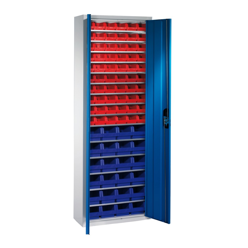N° de l'image du produit 1 : Armoire à bacs C+P avec bacs à bec, haut. x larg. x prof. 1 980 x 700 x 300 mm, 60x taille 2, 24x taille 3