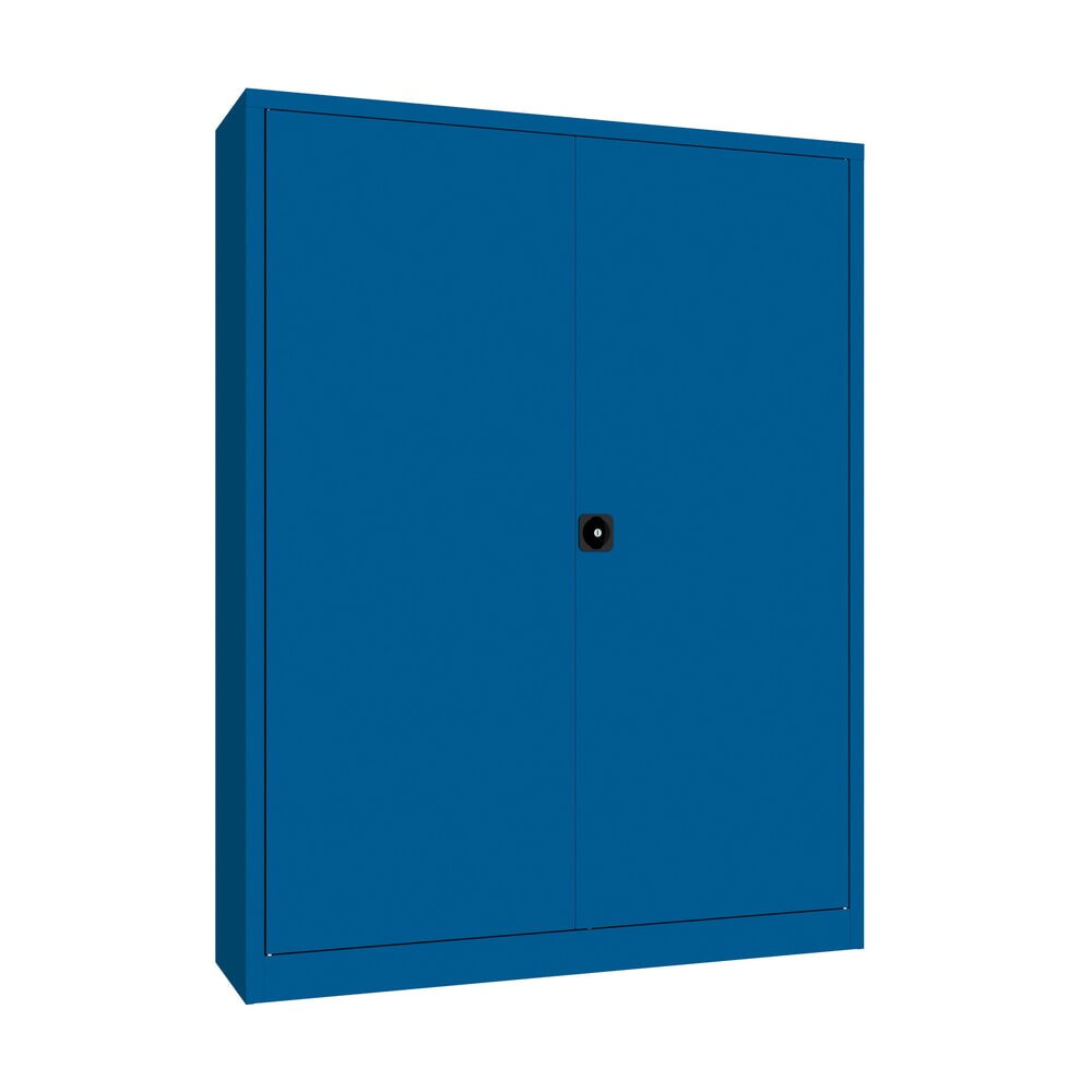 Illustration du produit: Armoire à portes battantes PAVOY, 4 tablettes, H x l x P 1 950 x 1 500 x 400 mm, bleu gentiane, bleu gentiane
