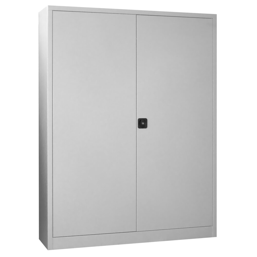 N° de l'image du produit 1 : Armoire à portes battantes PAVOY, 4 tablettes, H x l x P 1 950 x 1 500 x 400 mm, gris clair, gris clair