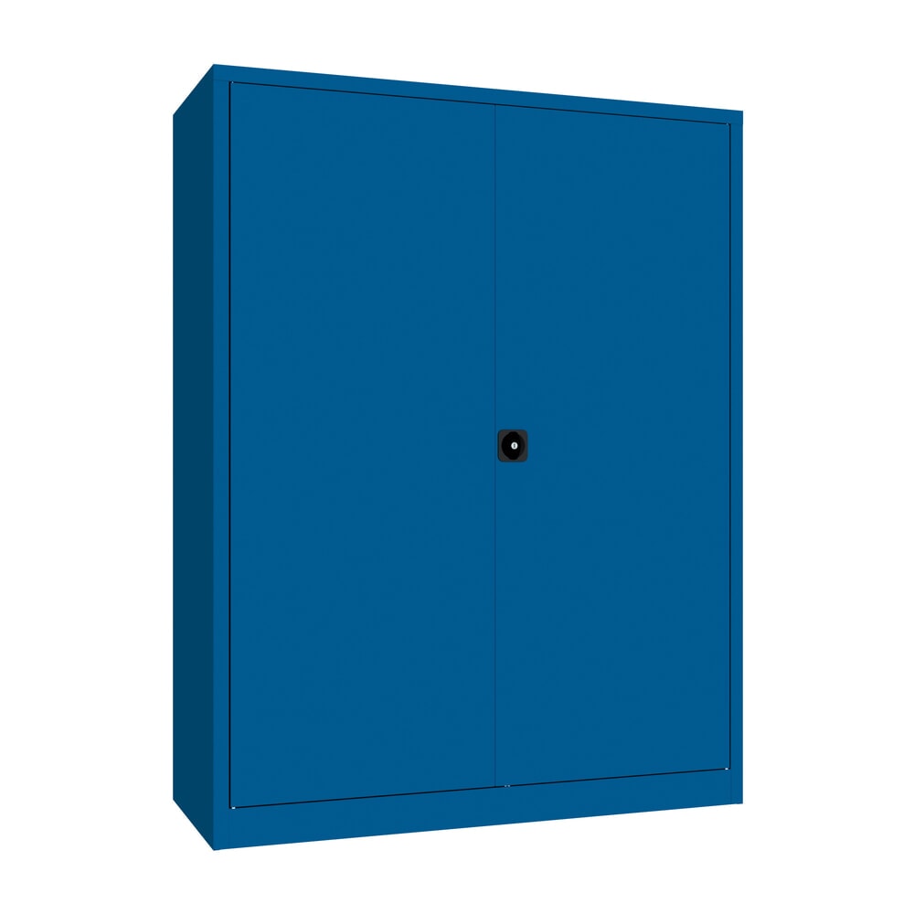 Illustration du produit: Armoire à portes battantes PAVOY, 4 tablettes, H x l x P 1 950 x 1 500 x 600 mm, bleu gentiane, bleu gentiane