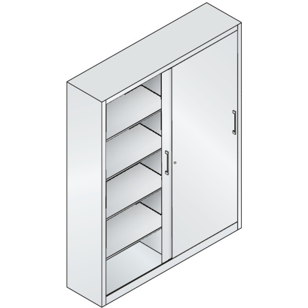 Produktabbildung Nr. 2: Armoire à portes coulissantes, 1 950 x 1 600 x 400 mm, gris anthracite, rouge rubis