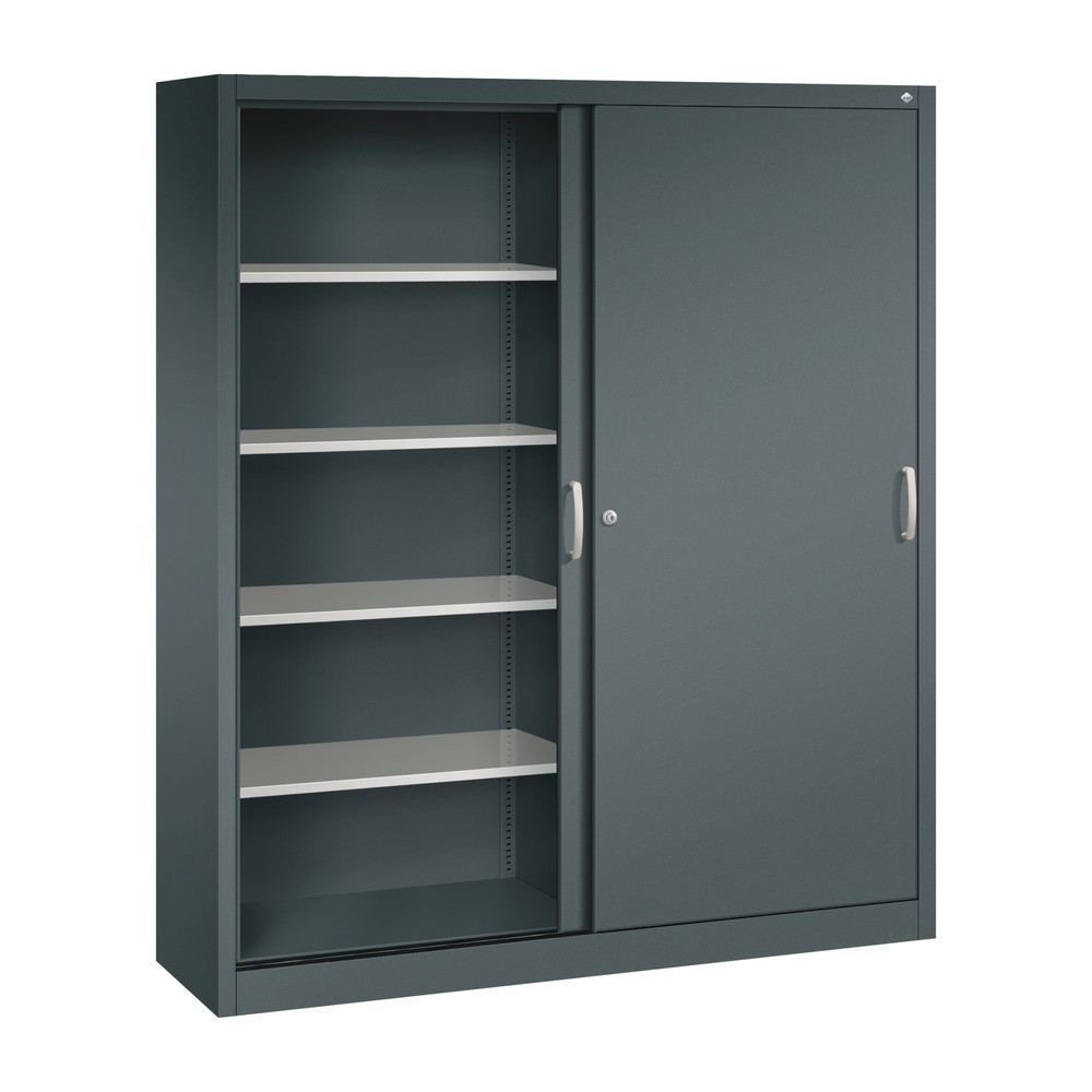 Produktabbildung Nr. 3: Armoire à portes coulissantes, 1 950 x 1 600 x 400 mm, gris anthracite, gris anthracite