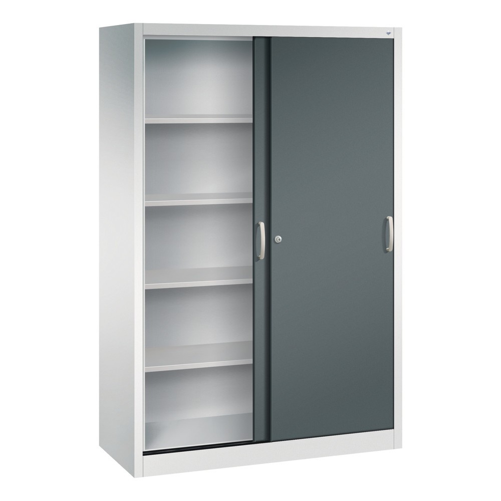 Produktabbildung Nr. 3: Armoire à portes coulissantes, 1 950 x 1 200 x 500 mm, gris clair, gris anthracite