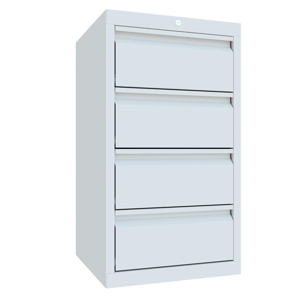 Produktabbildung Nr. 1: Armoire à tiroirs légère PAVOY, guidage à galets, tiroirs 4 x 200 mm, largeur 500 mm, gris clair, gris clair
