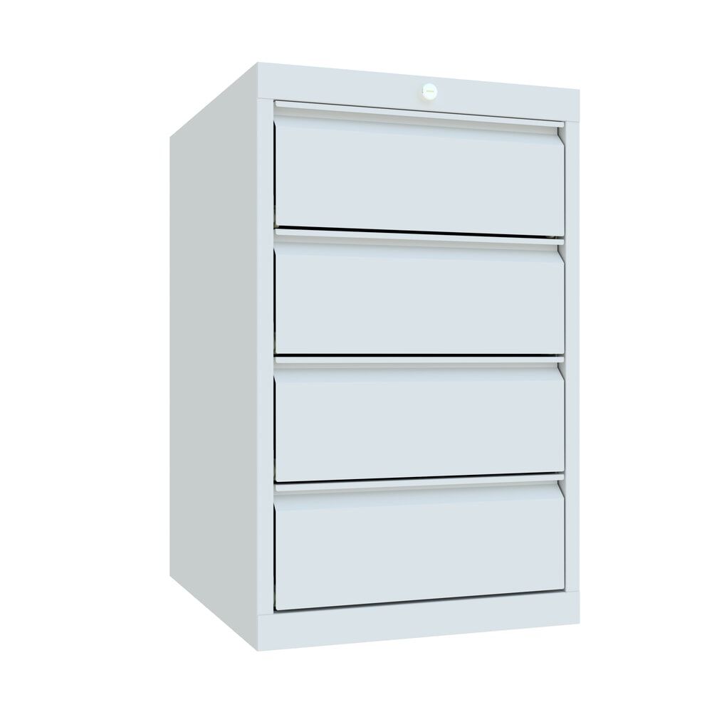 N° de l'image du produit 1 : Armoire à tiroirs PAVOY, hauteur 800 mm, tiroirs 4 x 175 mm, largeur 500 mm, gris clair, gris clair