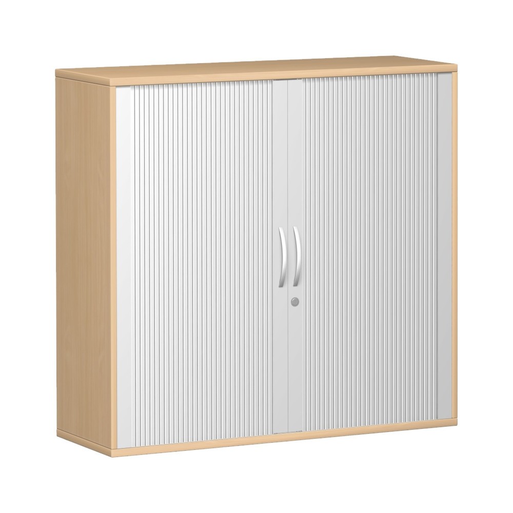 Illustration du produit: Armoire à volet transversal Profi, 3 hauteurs de classeurs, largeur 1 200 mm, hêtre