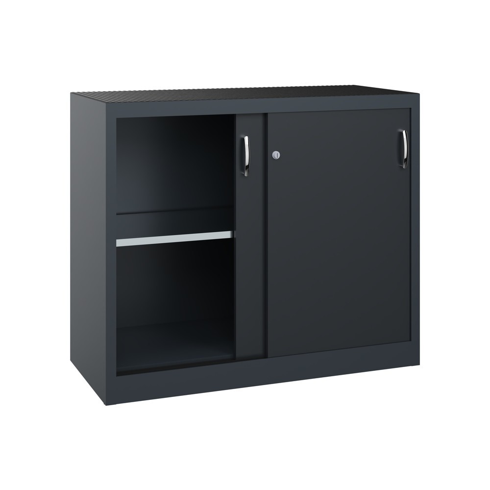 Produktabbildung Nr. 4: Armoire d’appoint d’atelier C+P avec 1 tablette, H x l x P 1 000 x 1 200 x 500 mm, gris anthracite, gris noir