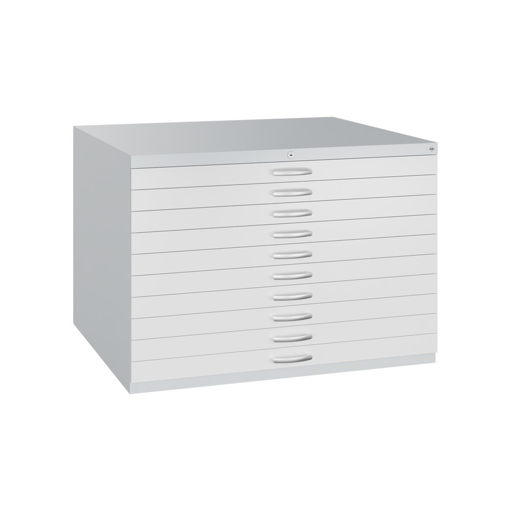Produktabbildung Nr. 1: Armoire de classement à plat C+P, 10 tiroirs DIN A1, gris clair