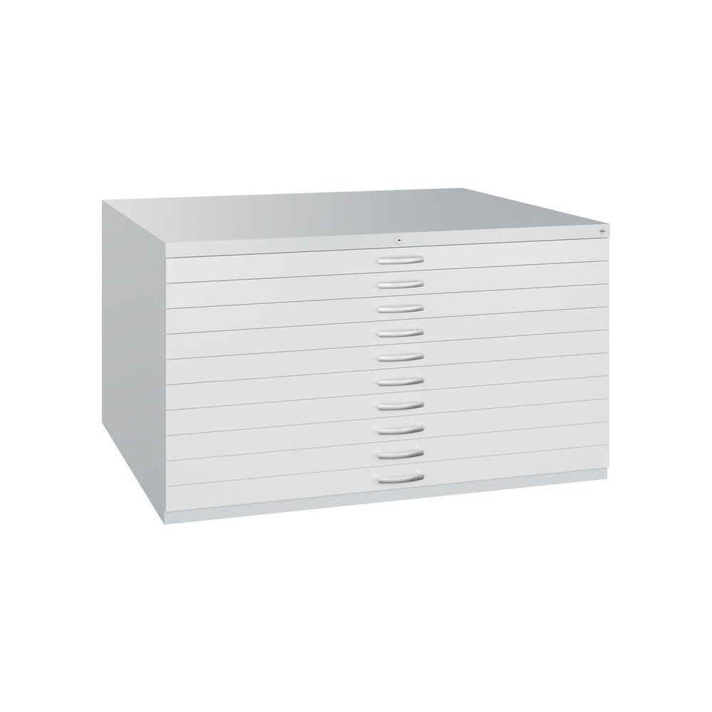 Produktabbildung Nr. 1: Armoire de classement à plat C+P, 10 tiroirs DIN A0, gris clair