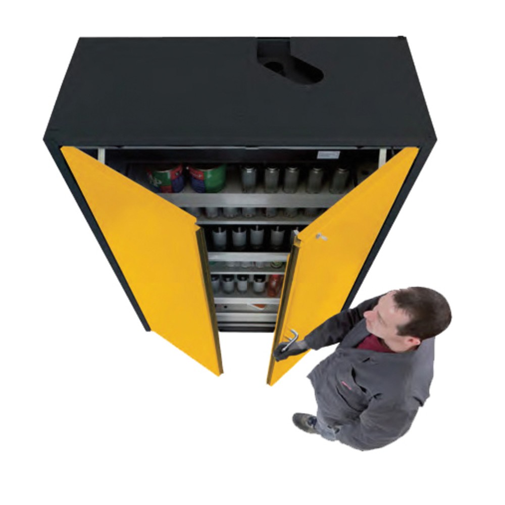 Produktabbildung Nr. 4: Armoire de sécurité asecos® Q-PEGASUS/Type 90, 3 tablettes, HxlxP 1 953 x 599 x 615 mm, gris clair