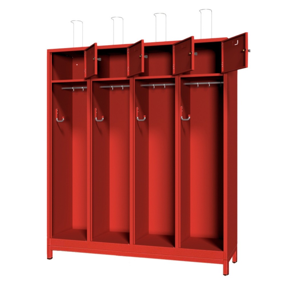 N° de l'image du produit 2 : Armoire incendie PAVOY avec compensation de niveau + cadre porte-étiquette, HxlxP 1 850 x 1 630 x 500 mm