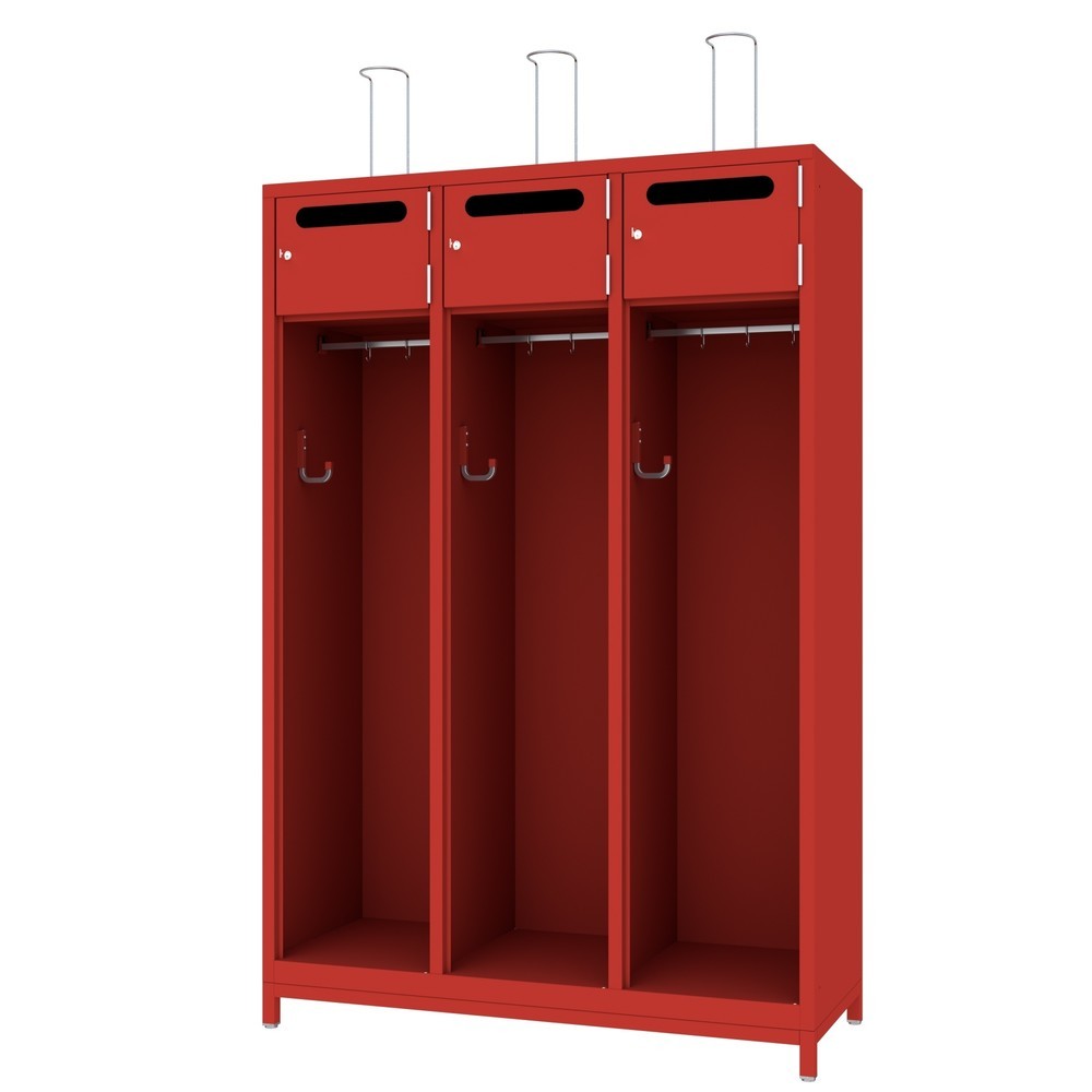 N° de l'image du produit 1 : Armoire incendie PAVOY avec compensation de niveau + fente intégrée, HxlxP 1 850 x 1 230 x 500 mm