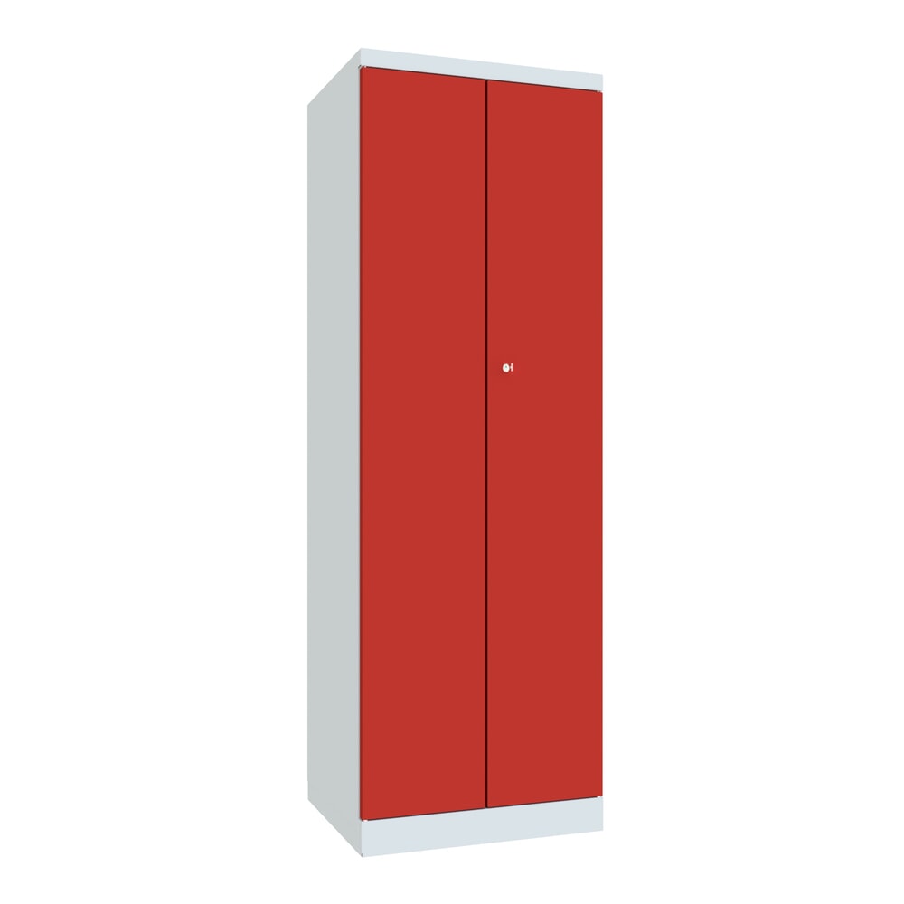 Produktabbildung Nr. 2: Armoire-penderie PAVOY avec portes battantes, H x l x P 1 800 x 600 x 500, fermeture individuelle, rouge feu, gris clair