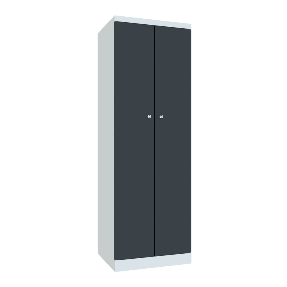 Produktabbildung Nr. 1: Armoire-penderie PAVOY avec portes battantes, H x l x P 1 800 x 600 x 500, fermeture individuelle, gris anthracite, gris clair