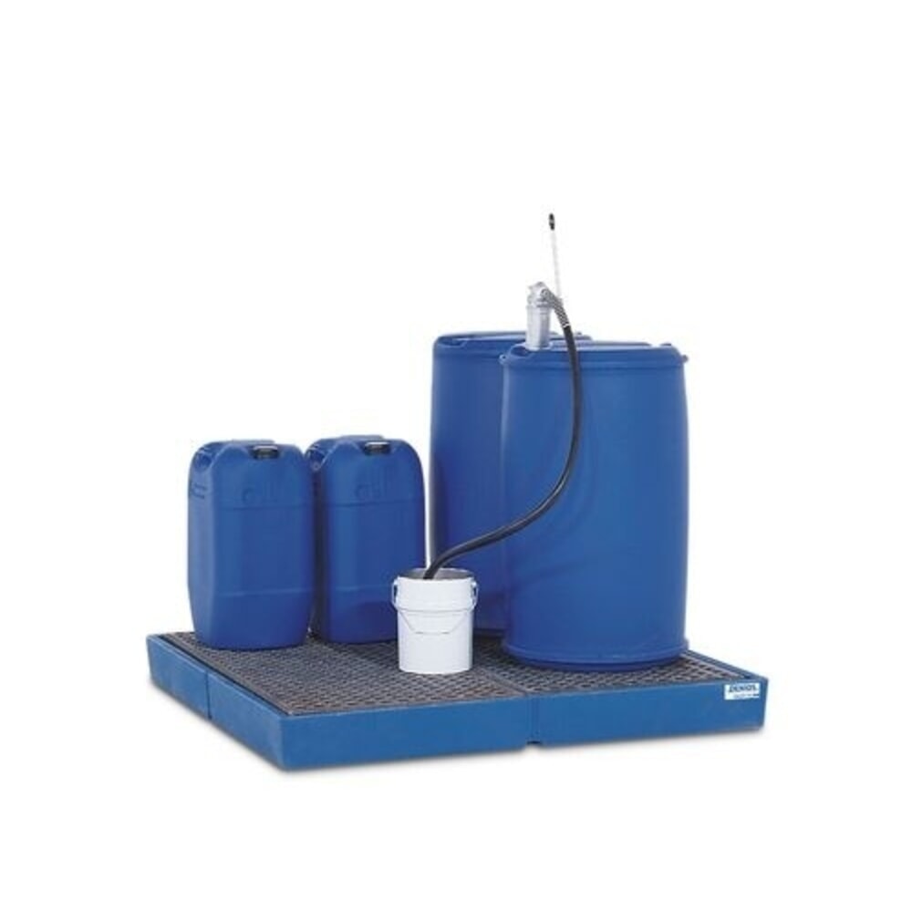 Illustration du produit: Denios bac de rétention au sol classic-line en polyéthylène (PE) monobloc, avec grille en polyéthylène (PE), H x l x P 150 x 1 500 x 1 500 mm