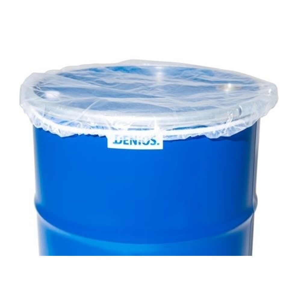N° de l'image du produit 1 : Housse de fût transparente pour fûts Denios d’un diamètre maximal de 620 mm, lot de 10