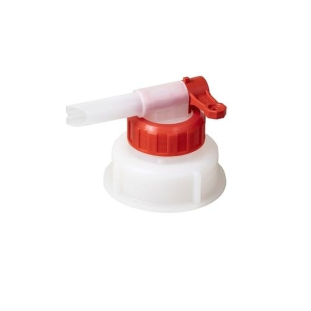 Illustration du produit: Denios robinet en plastique, apte au contact alimentaire, résistant aux acides AH 61, diamètre du filetage 61 mm