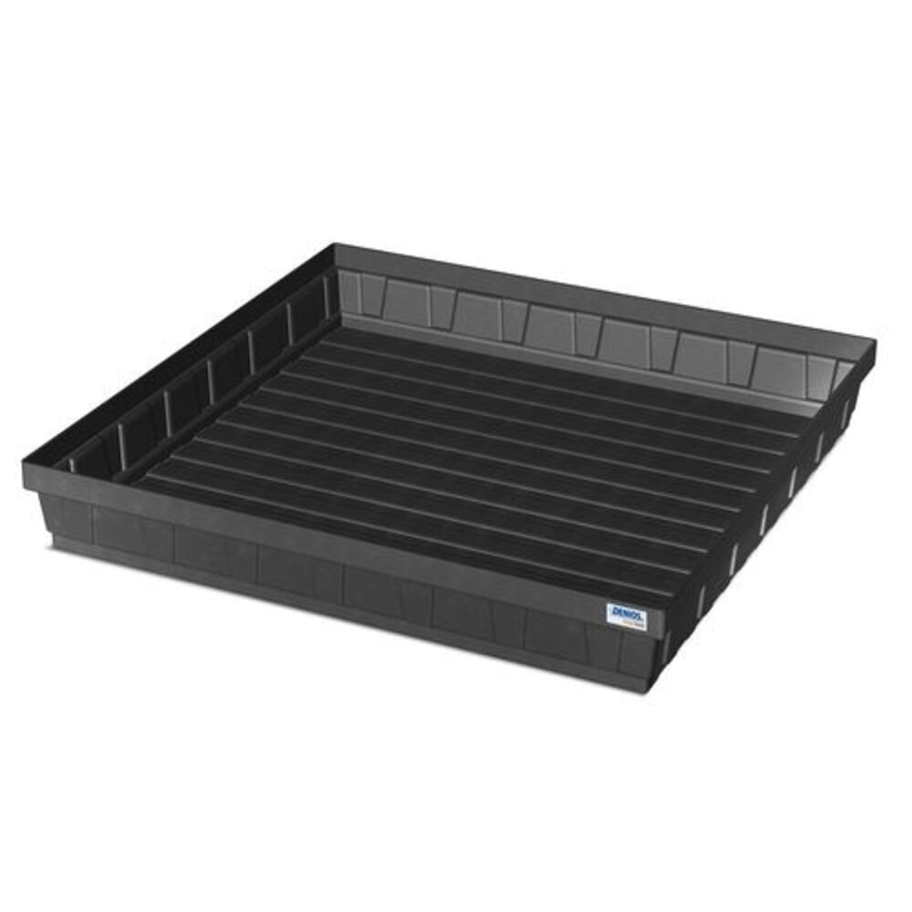 N° de l'image du produit 1 : Denios bac de rétention pour petits bidons base-line en polyéthylène (PE), hauteur 160 mm, sans drain, sans grille, volume de 52 l