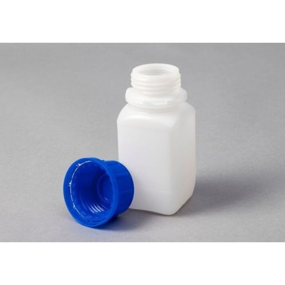 Illustration du produit: Denios bouteilles à large ouverture en polyéthylène haute densité, carrées, transparentes naturelles, 250 ml, UN, lot de 30