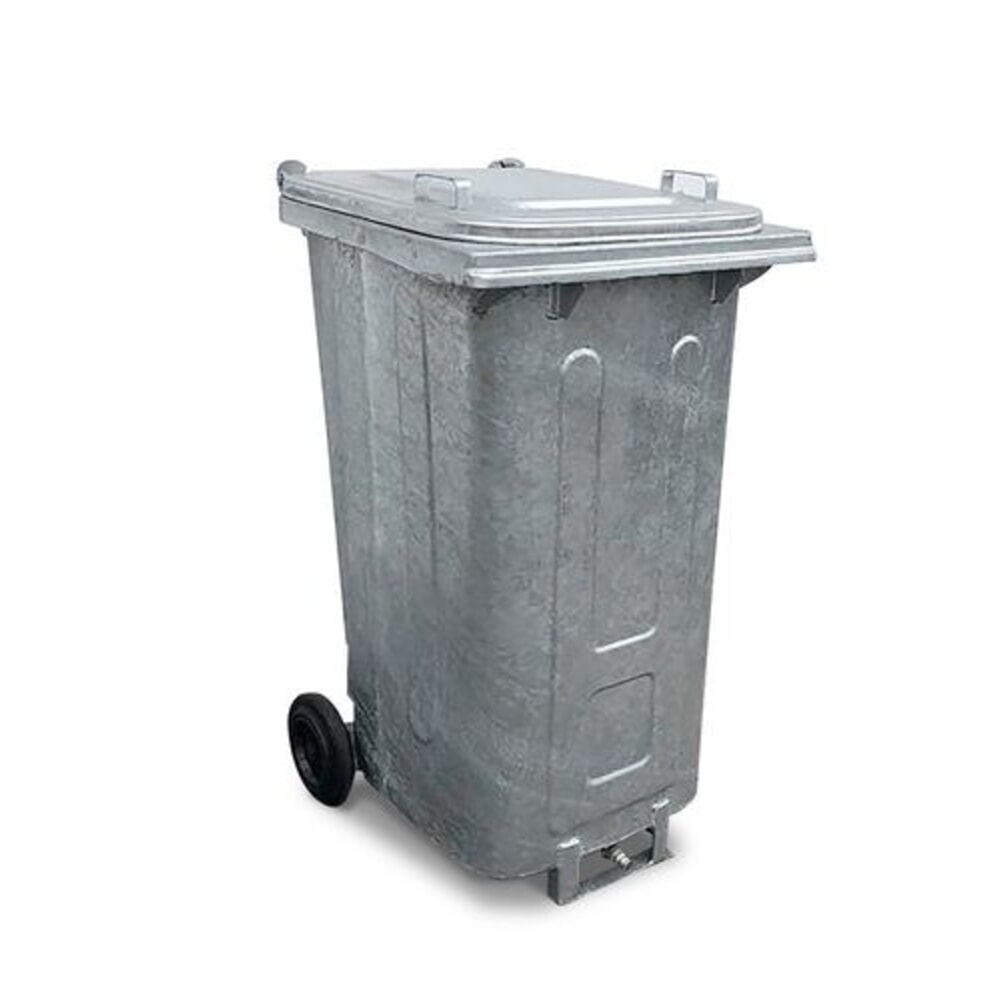 N° de l'image du produit 1 : Denios poubelle pour déchets huileux, mobile, avec vidange d’huile intégrée