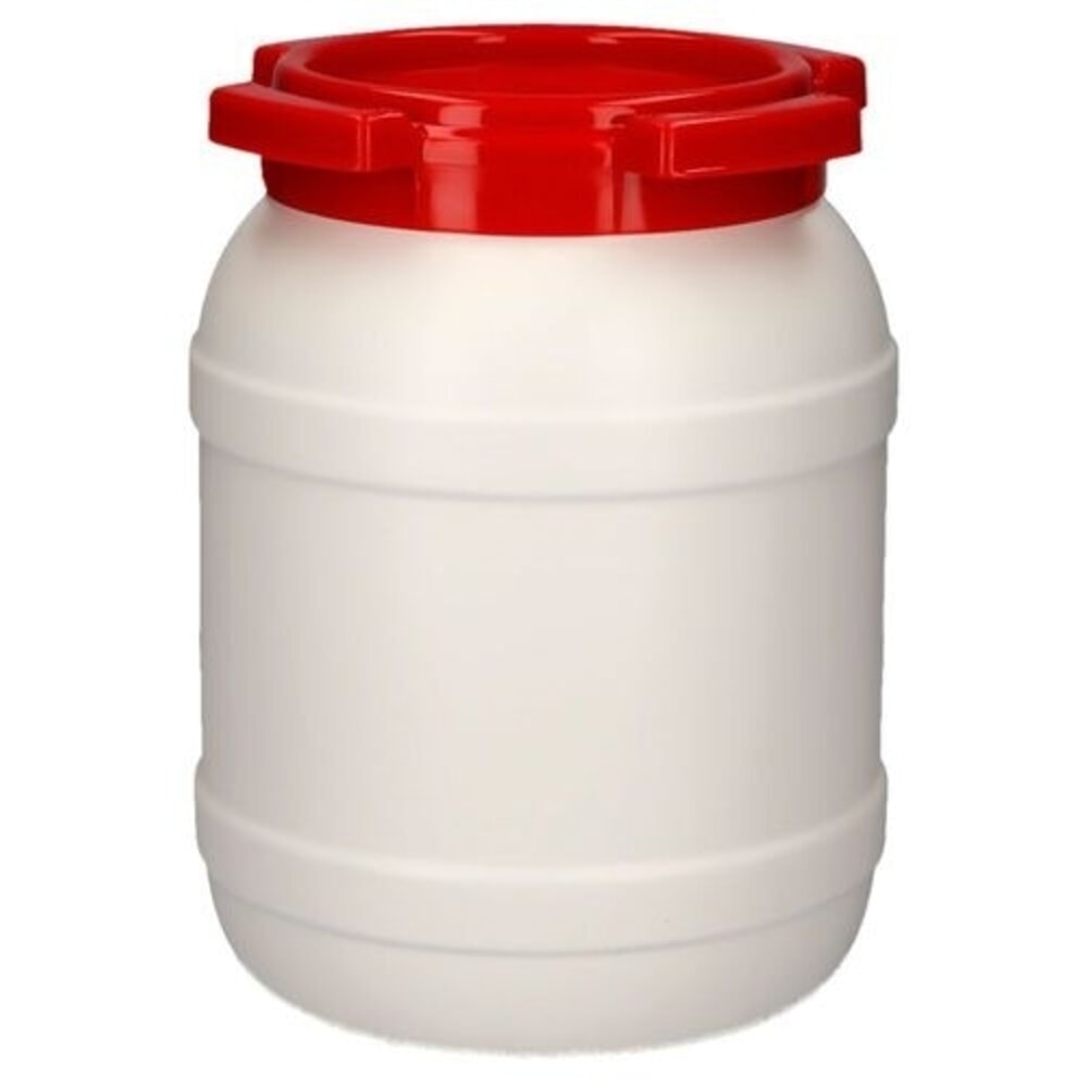 Productafbeelding nr. 2: Denios vat met wijde hals van polyethyleen (PE), wit-rood WH 6, 6,4 l inhoud