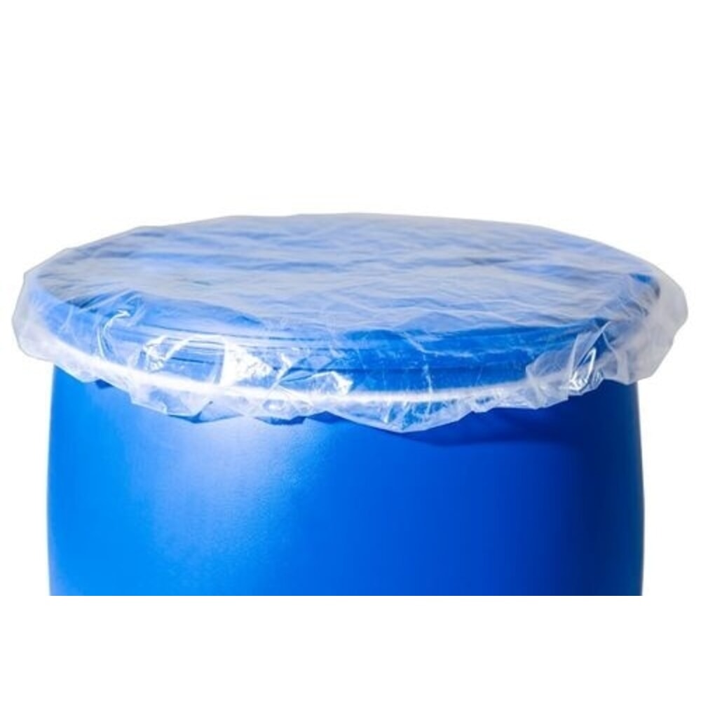 N° de l'image du produit 2 : Housse de fût transparente pour fûts Denios d’un diamètre maximal de 620 mm, lot de 10