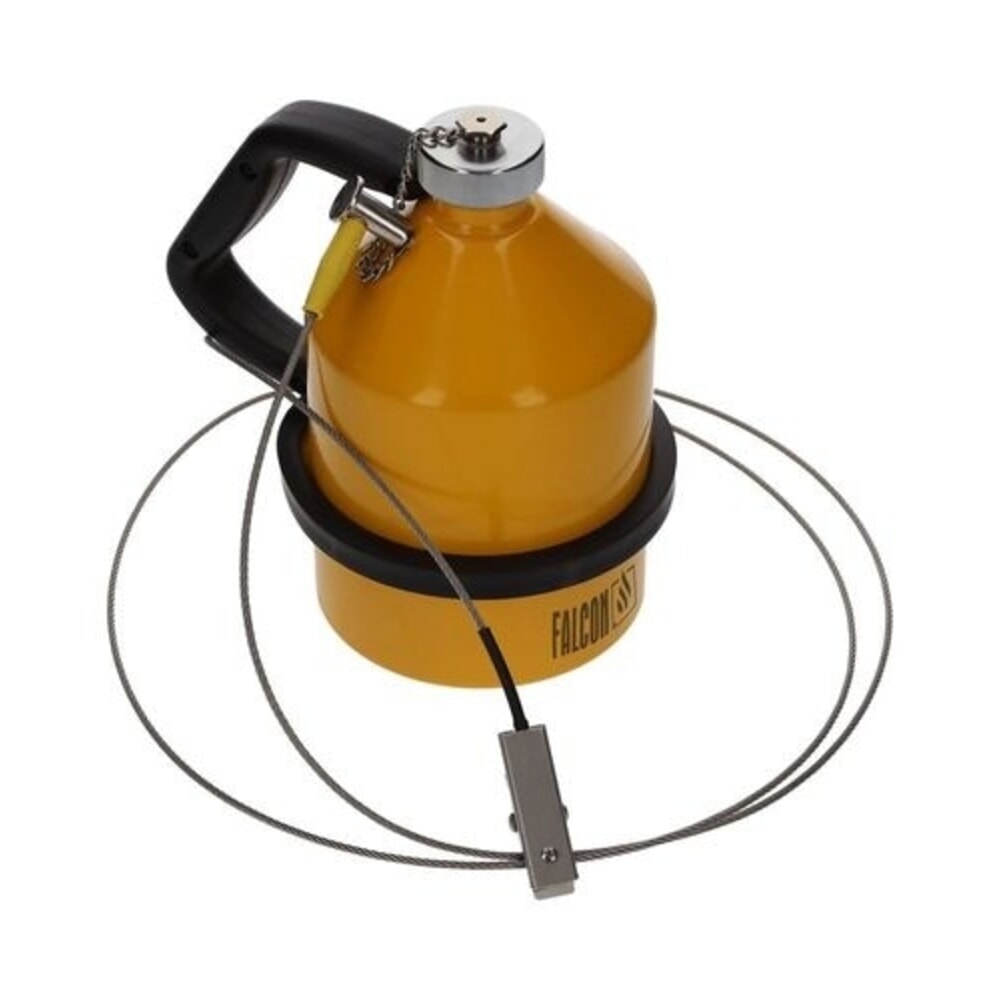 N° de l'image du produit 2 : Denios bidon de sécurité FALCON en acier, connexion à la terre, peint, bouchon à vis, 2 l