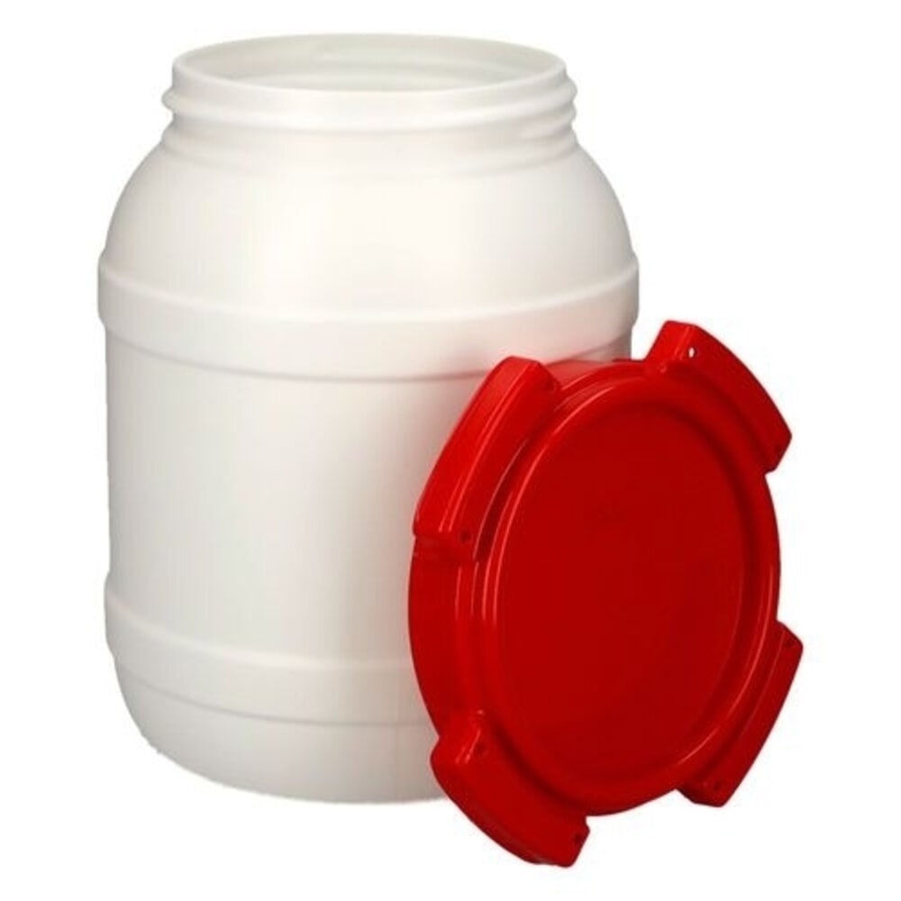 Productafbeelding nr. 3: Denios vat met wijde hals van polyethyleen (PE), wit-rood WH 6, 6,4 l inhoud